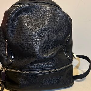 Michael Kors Pebbled Black Leather Women’s Backpack